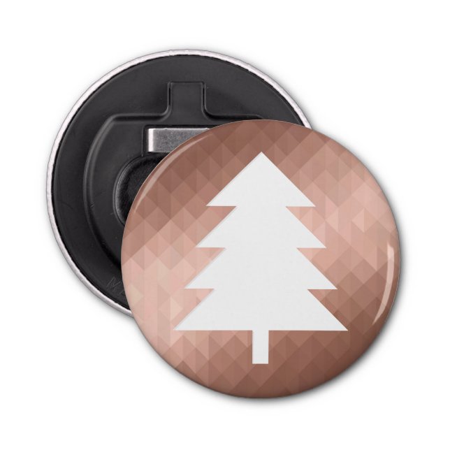 Minimal rose gold christmas tree modern bottle opener (Front)