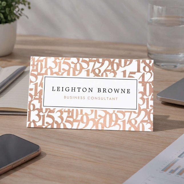 Minimal Rose Gold Consultant Business Card (Creator Uploaded)