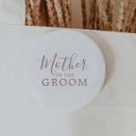 Minimal RoseGold Mother of the Groom Bridal Shower 6 Cm Round Badge<br><div class="desc">This minimal rose gold mother of the groom bridal shower button is perfect for a simple wedding shower. The modern romantic design features classic rose gold and white typography paired with a rustic yet elegant calligraphy with vintage hand lettered style. Customisable in any colour. Keep the design simple and elegant,...</div>