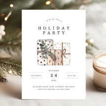 Minimal Rustic Christmas Gifts Holiday Party