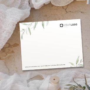 Minimal rustic greenery logo business Stationery Card
