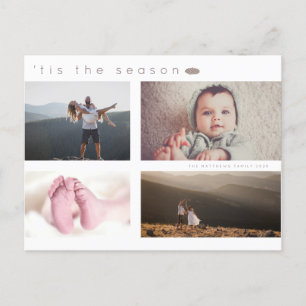 Minimal Rustic Multi Photo Holiday Card