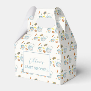 Minimal Rustic Par-Tea Cookie Pattern Baby Shower Favour Box