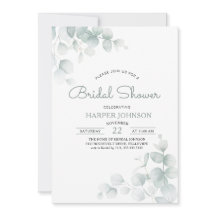 Minimal Sage Green Floral Bridal Shower