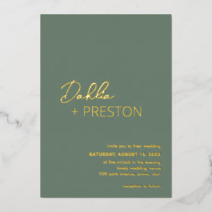 Minimal Sage Green Modern Wedding