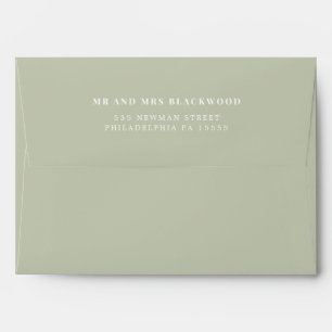 Minimal Sage Green Return Address Envelope