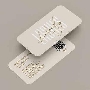 Minimal Sand Beauty Aesthetic Professional Simple Business Card