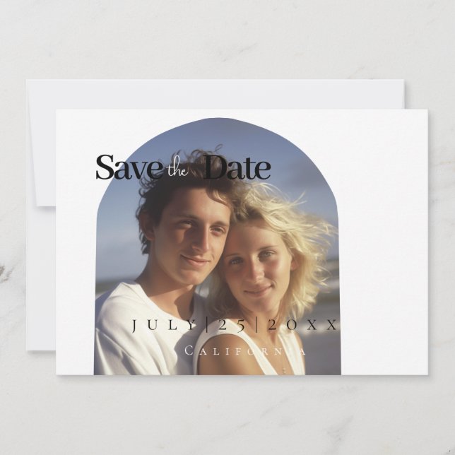 Minimal Save The Date Card (Front)