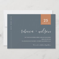 MINIMAL SCANDI MODERN BLUE GREY RUST TYPOGRAPHY