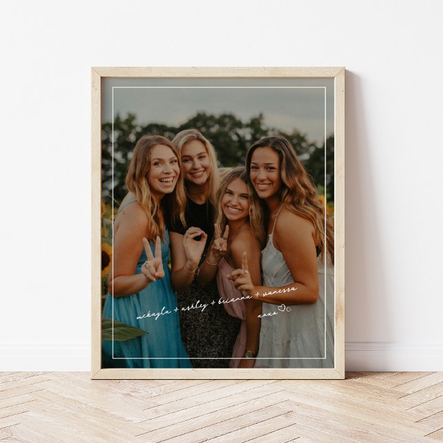 Minimal Script Best Friends Keepsake Photo Poster (Creator Uploaded)