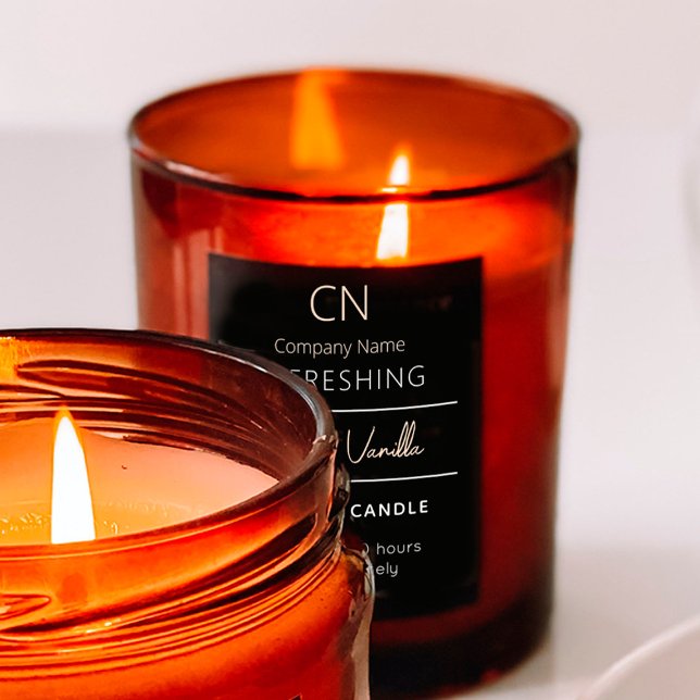 Minimal Script Candle Sticker Label (Creator Uploaded)