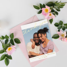 Minimal Script Chic Personalised Wedding Thank You