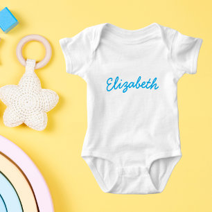 Minimal Script Custom Name Baby Bodysuit