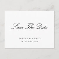 Minimal Script Islamic Muslim Save The Date