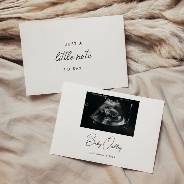 Minimal Script 'Just a Little Note' Pregnancy Announcement (Creator Uploaded)