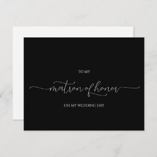 Minimal Script Matron of Honour Thank You Card