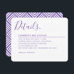 MINIMAL SCRIPT modern details Bat Mitzvah purple Invitation<br><div class="desc">by kat massard >>> WWW.SIMPLYSWEETPAPERIE.COM <<< A super stylish & sophisticated invitation design for your child's BAR/BAT MITZVAH! TIP :: 1. To change/move graphics & fonts and add more text - hit the "customise it" button. - - - - - - - - - - - - - - -...</div>