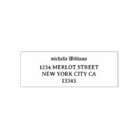 Minimal Script Modern Return Address Self-inking S