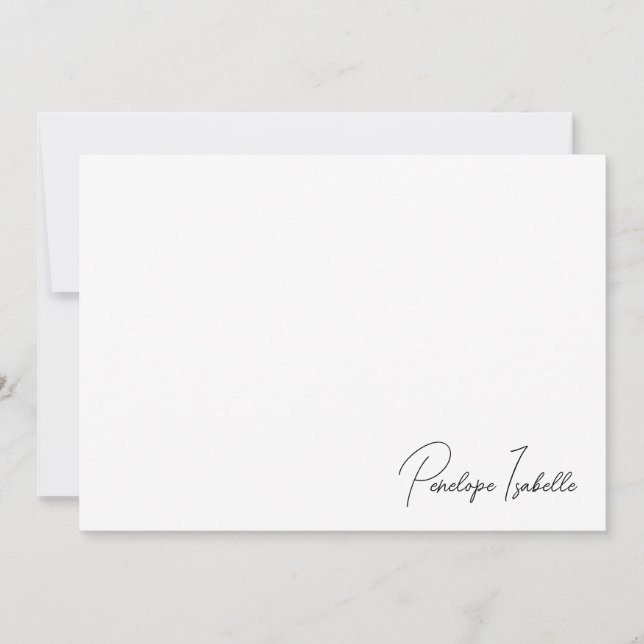 Minimal Script Monogram  Card (Front)