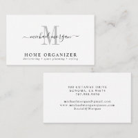 Minimal Script Monogram Home Organizer