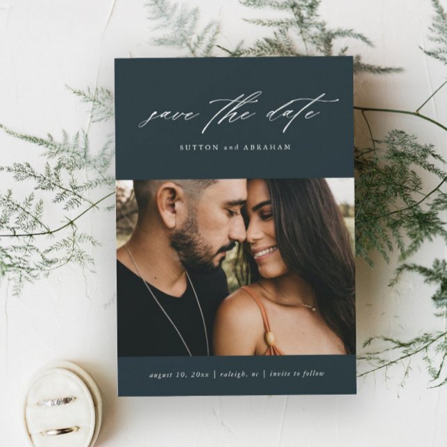 Minimal Script Photo Save The Date (Creator Uploaded)