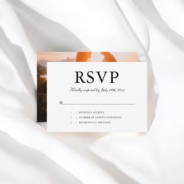 Minimal Script Photo Wedding RSVP (Creator Uploaded)
