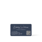 Minimal Script QR Code Professional Blue
