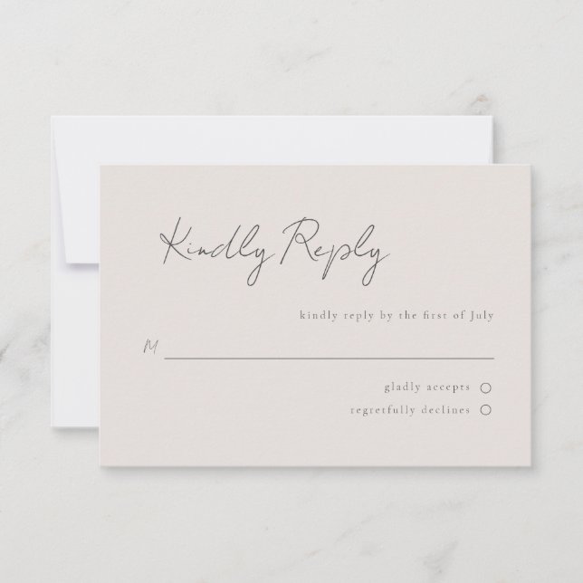 Minimal Script Rsvp (Front)