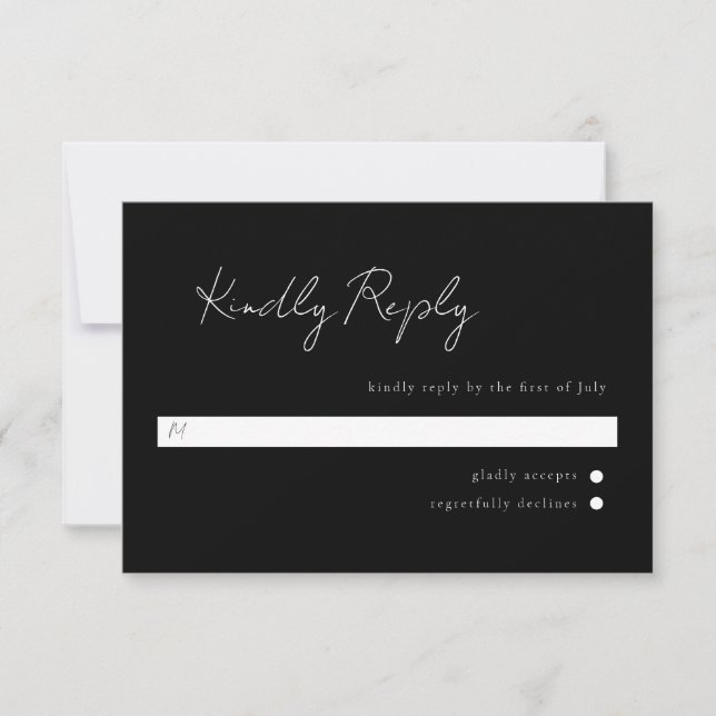 Minimal Script Rsvp Card (Front)