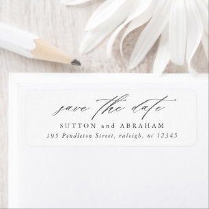 Minimal Script Save the Date Return Address