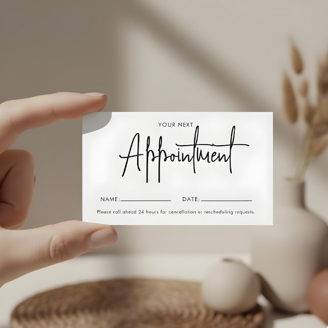 Minimal Script Signature Appointment Card (Creator Uploaded)