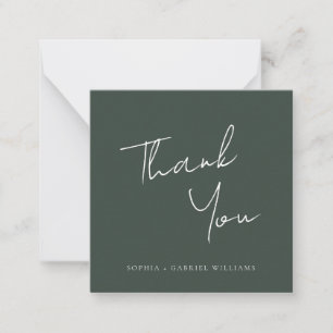 Minimal Script Thank You Card