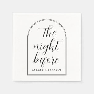 Minimal Script  The Night Before Napkins