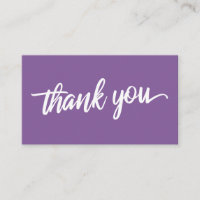 Minimal Script Typography Purple Thank You