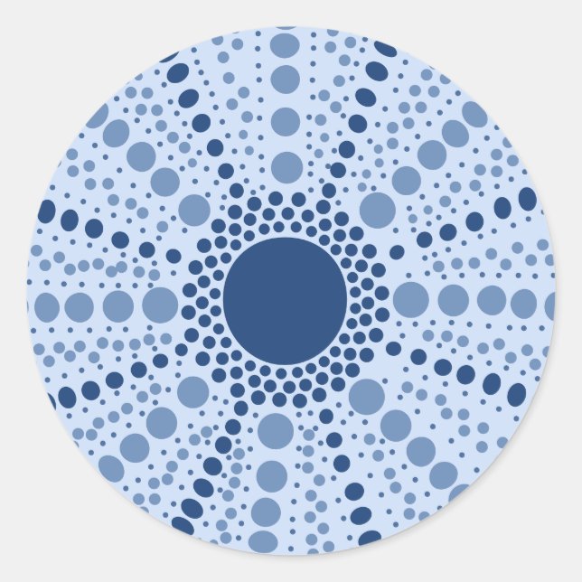 Minimal Sea Urchin Geometric Classic Round Sticker (Front)