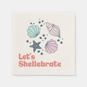 Minimal Seashell Birthday Napkin
