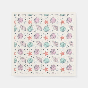 Minimal Seashell Birthday Napkin