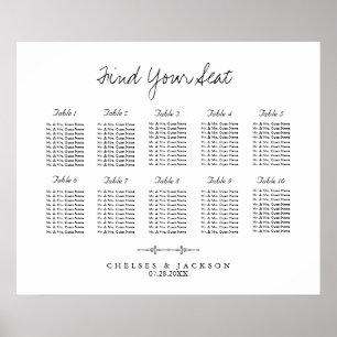 Minimal Seating 10 Table Chart