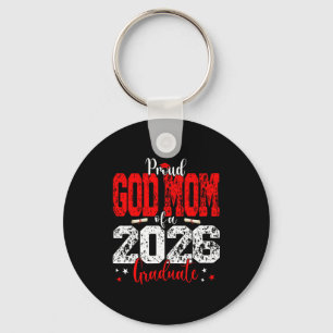 Minimal Senior 2026 Proud God Mom Key Ring