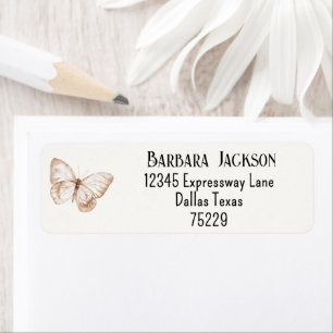 Minimal Sepia Still Life Floral Return Address