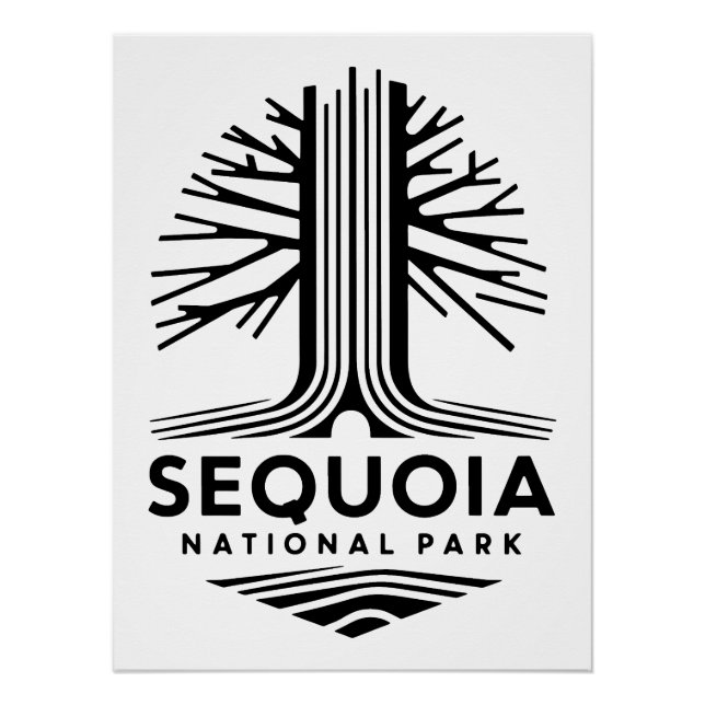 Minimal Sequoia National Park Poster (Front)