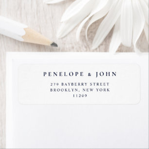 Minimal Serif Lettering Wedding Return Address