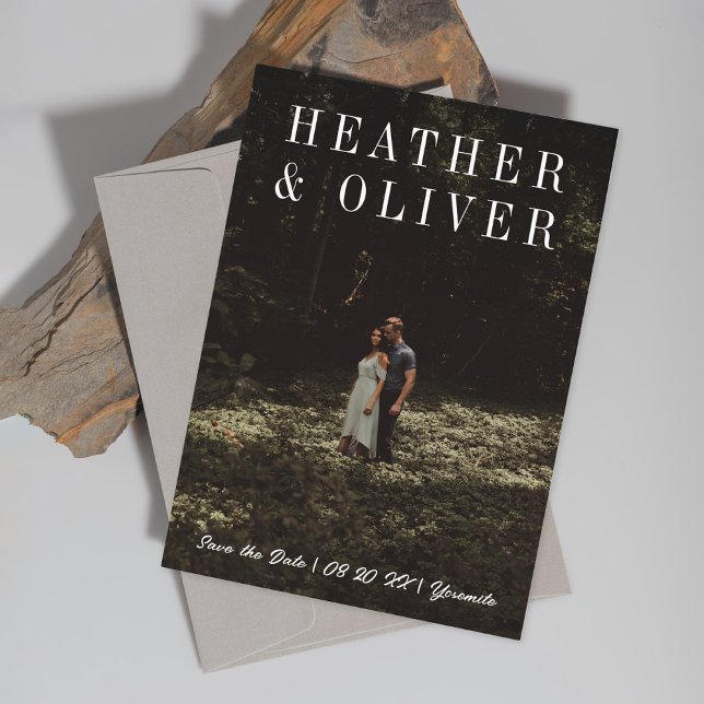 Minimal Serif Photo Save The Date (Creator Uploaded)