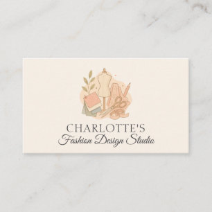 Minimal Sewing Apparel Studio Aesthetic Business Card