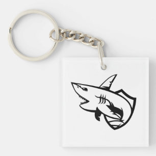Minimal Shark Design Keychain