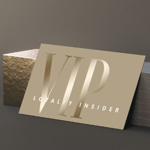Minimal Sheer & Luxury Shine Gold VIP Loyalty Card