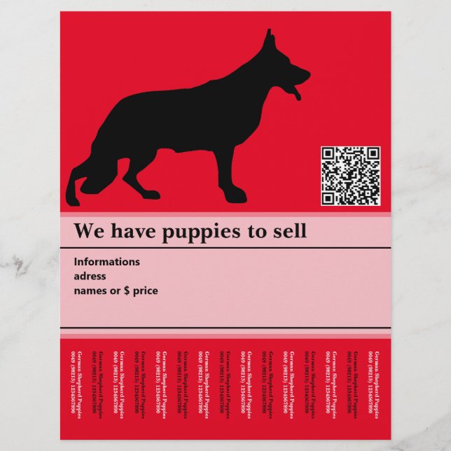 Minimal Shepherd Dog personalised Flyer (Front)
