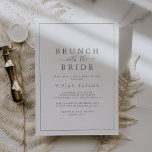 Minimal Silver Brunch with the Bride Bridal Shower Invitation<br><div class="desc">This minimal silver brunch with the bride bridal shower invitation is perfect for a simple wedding shower. The modern romantic design features classic silver grey and white typography paired with a rustic yet elegant calligraphy with vintage hand lettered style. Customisable in any colour. Keep the design simple and elegant, as...</div>