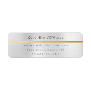 Minimal Silver Gray Steel Gold New Adress RSVP