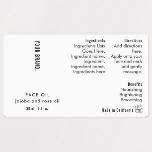 Minimal Simple 1oz 30ml Dropper Bottle Waterproof